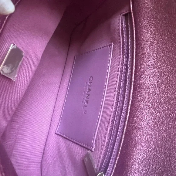 🔥Unique Rare🔥💗💗Chanel Metallic Pink Flap Bag - Picture 10 of 16